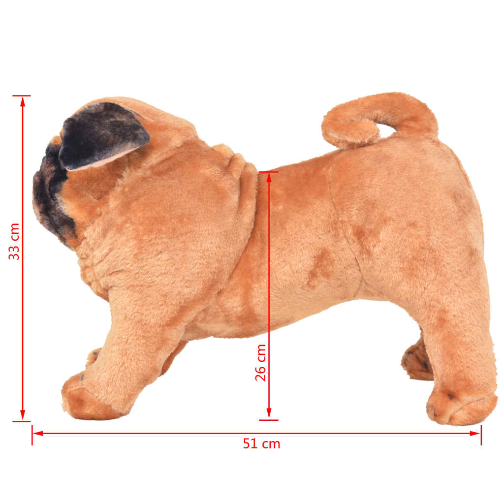 Plüschtier Hund Stehend Plüsch Hellbraun Xxl