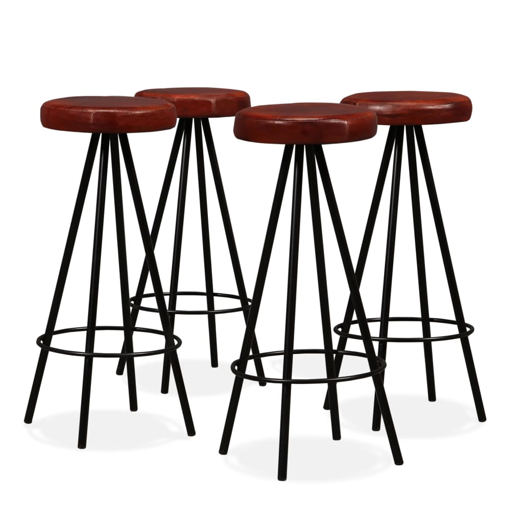 Barhocker 2 Stk. Echtleder
