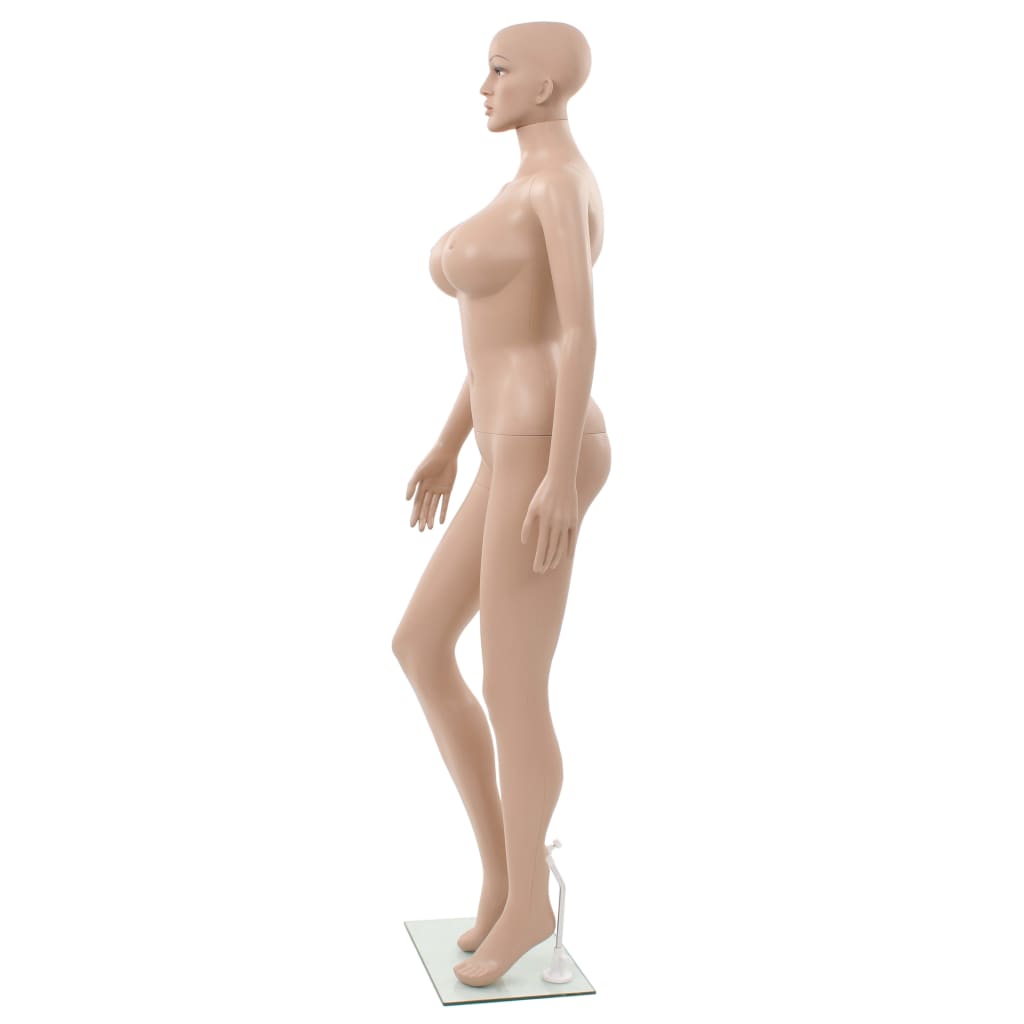 Schaufensterpuppe Dame Mit Glassockel Beige 180 Cm
