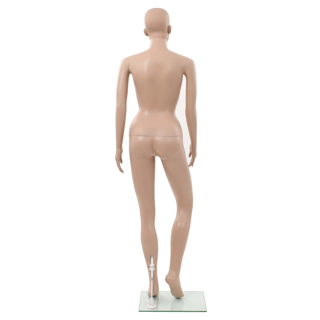 Schaufensterpuppe Dame Mit Glassockel Beige 180 Cm