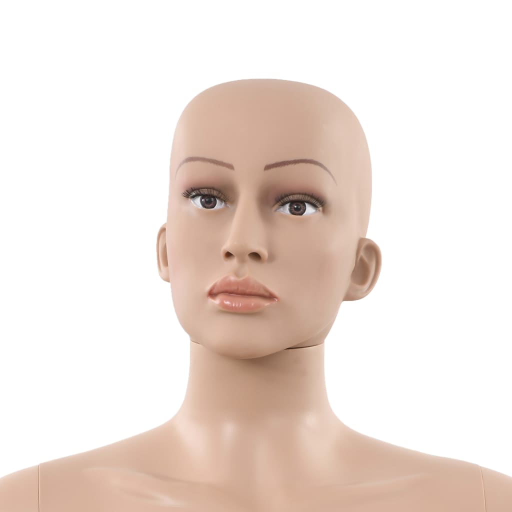 Schaufensterpuppe Dame Mit Glassockel Beige 180 Cm