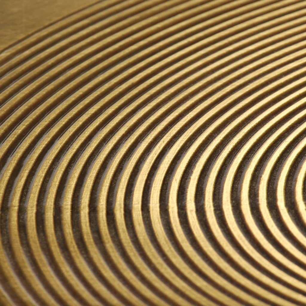 Tisch-Set 2-Tlg. Mdf Mit Messingbeschichtung