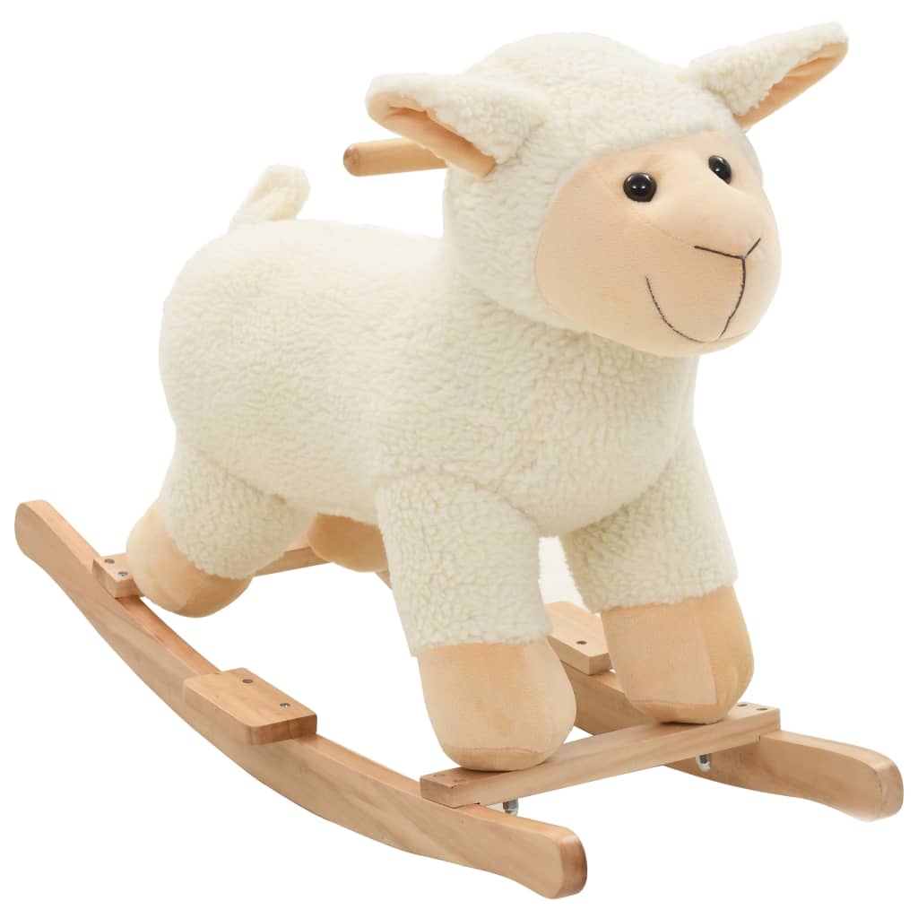 Schaukeltier Schaf Plüsch 78X34X58 Cm Weiß