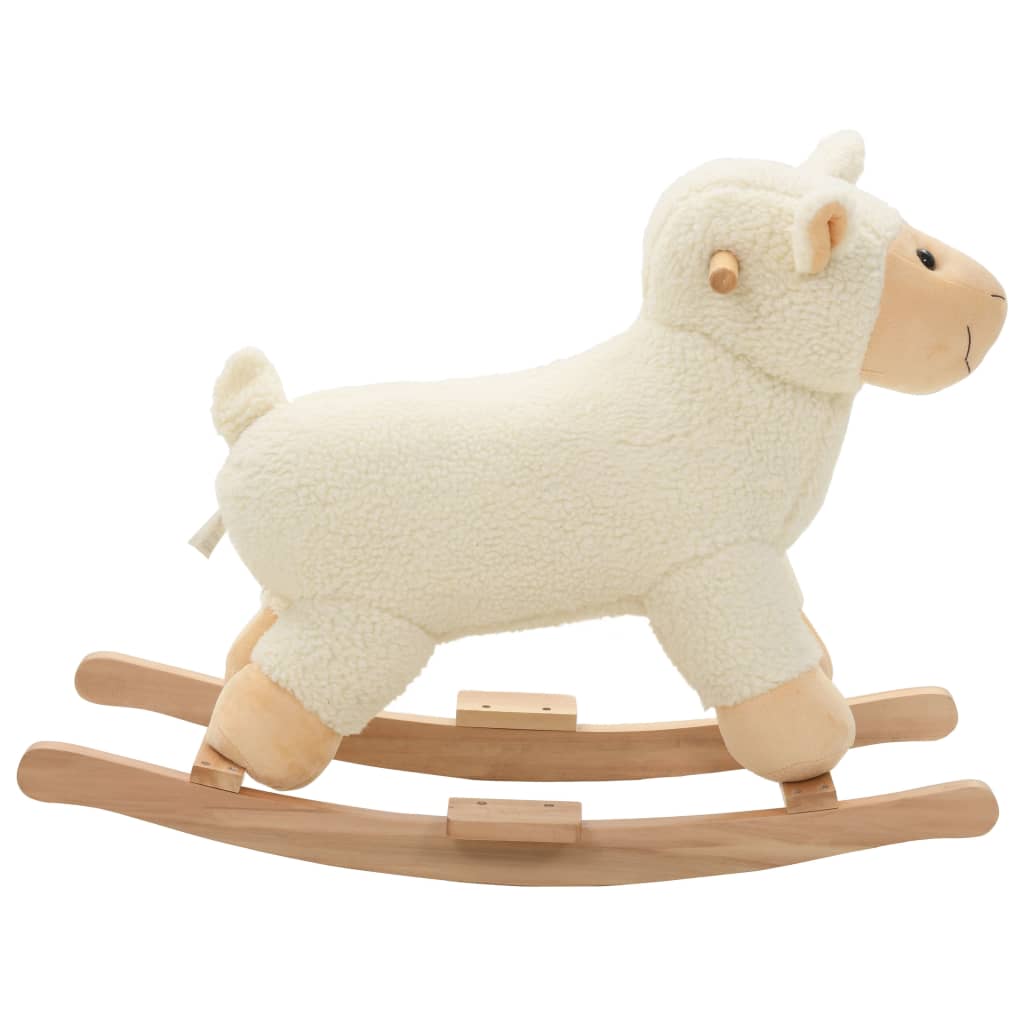 Schaukeltier Schaf Plüsch 78X34X58 Cm Weiß