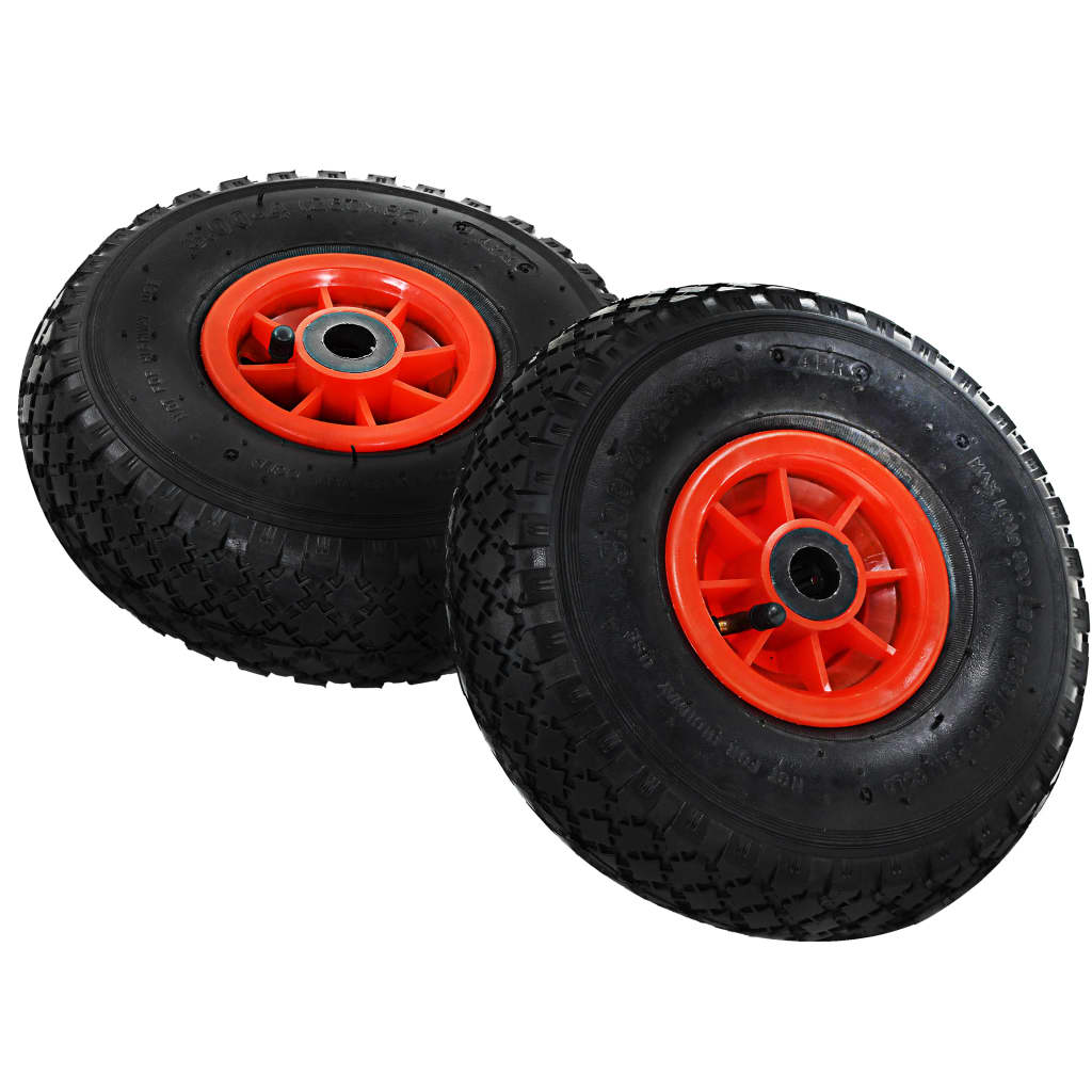 Sackkarrenräder 2 Stk. Gummi 3,00-4 (245X82)