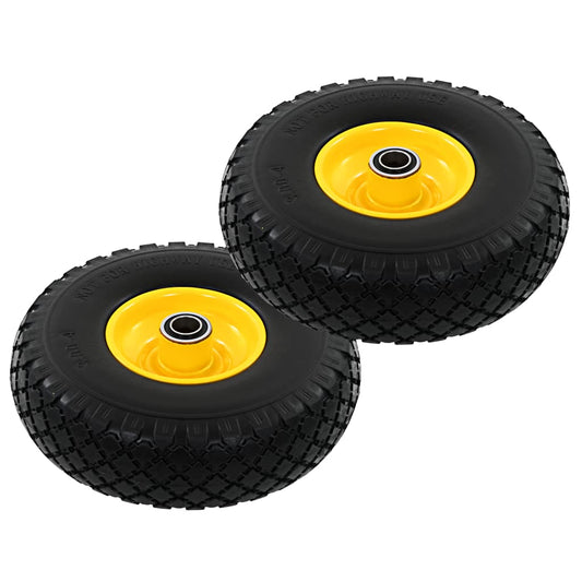 Sackkarrenräder 2 Stk. Massives Pu 3,00 - 4 (260X85)