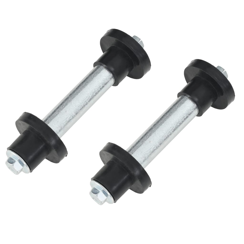 Schubkarrenräder 2 Stk. Mit Achsen Massives Pu 4,00 - 8 390 Mm