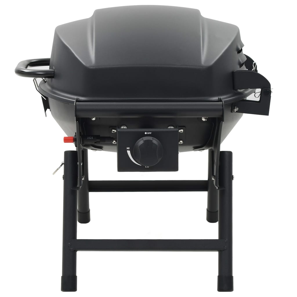 Tragbarer Gasgrill Mit Kochzone Schwarz