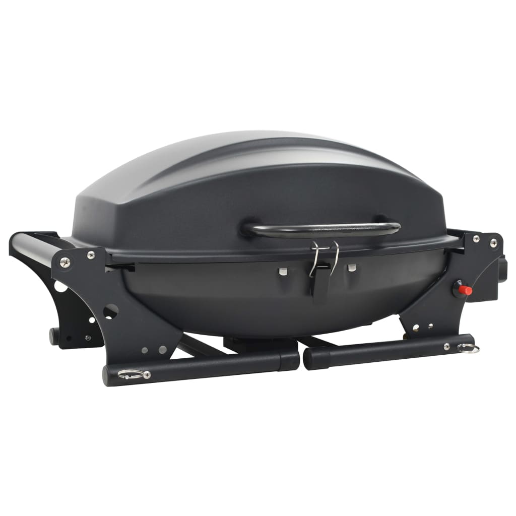 Tragbarer Gasgrill Mit Kochzone Schwarz