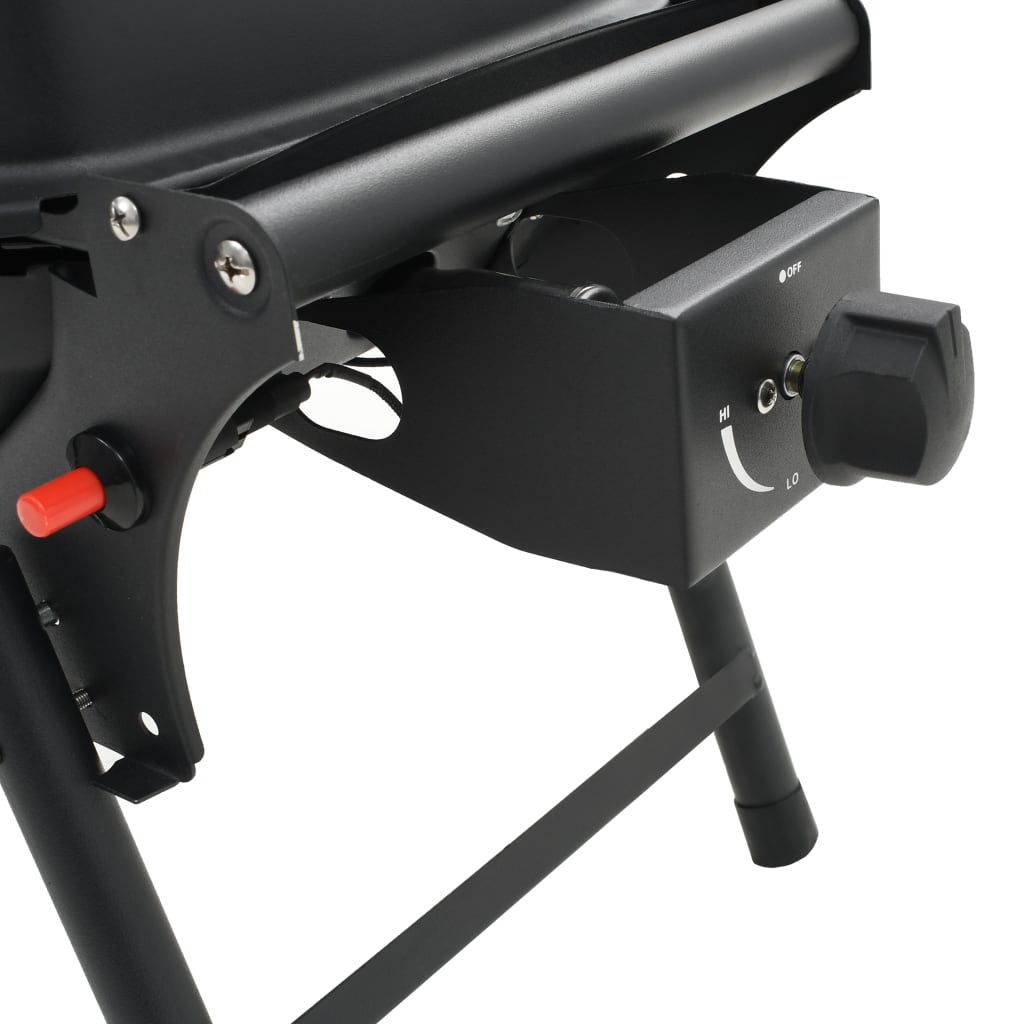 Tragbarer Gasgrill Mit Kochzone Schwarz