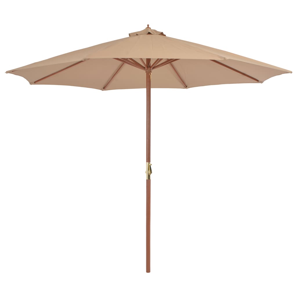 Sonnenschirm Mit Holz-Mast 300 Cm Terrakotta