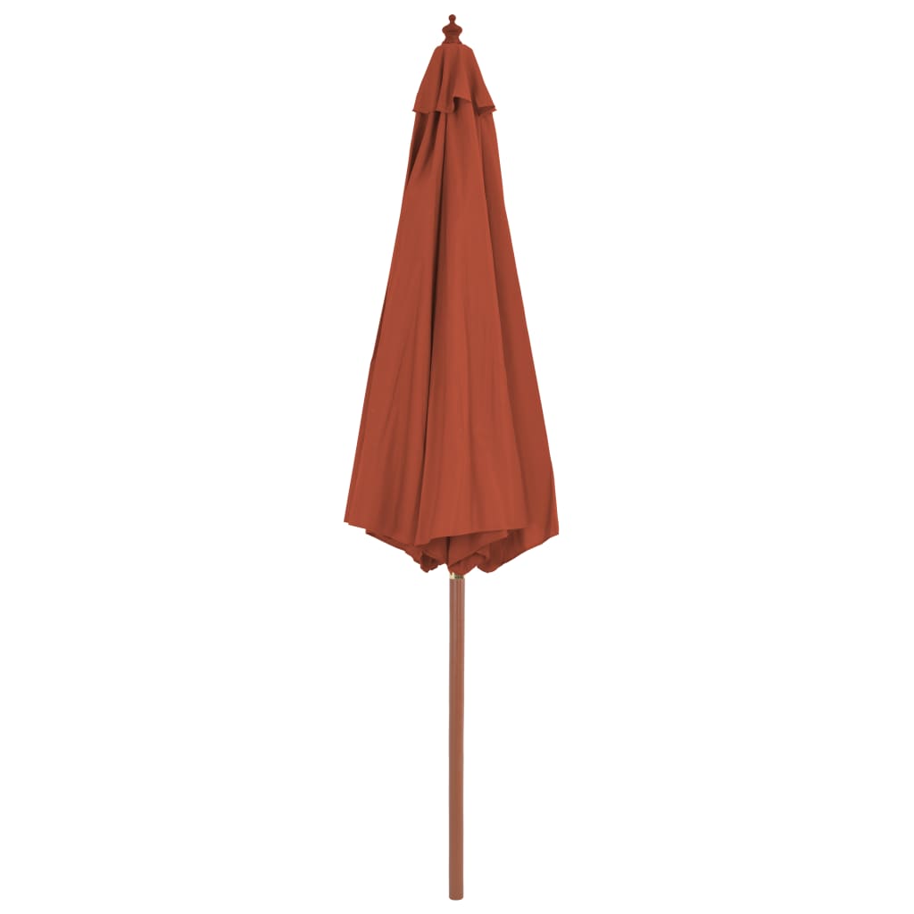 Sonnenschirm Mit Holz-Mast 300 Cm Terrakotta