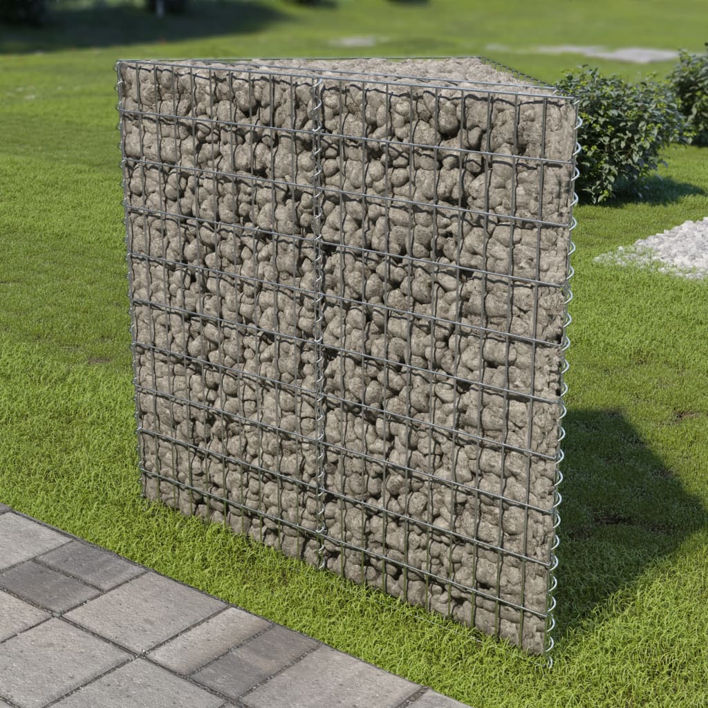 Gabionen-Hochbeet Verzinkter Stahl 75×75×50 Cm