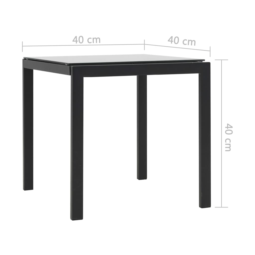 Sonnenliegen 2 Stk. Mit Tisch Poly Rattan Und Textilene Schwarz