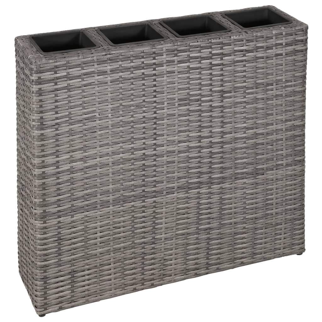 Garten-Hochbeet Mit 4 Töpfen 2 Stk. Poly Rattan