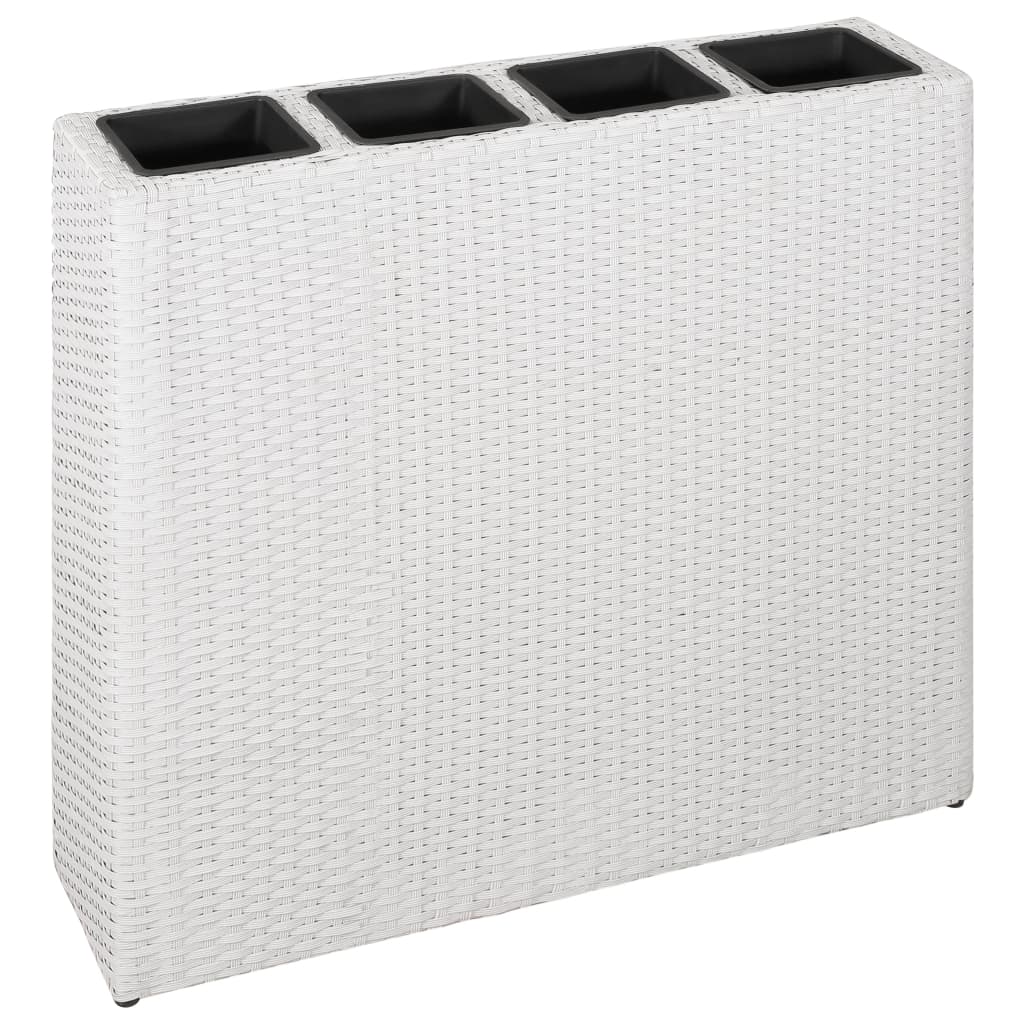 Garten-Hochbeet Mit 4 Töpfen 2 Stk. Poly Rattan