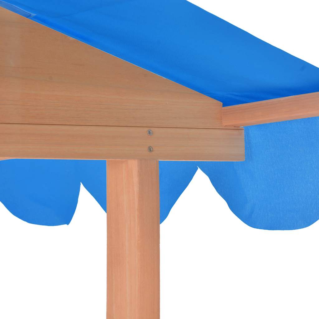 Kinderspielhaus Mit Sandkasten Tannenholz Blau Uv50