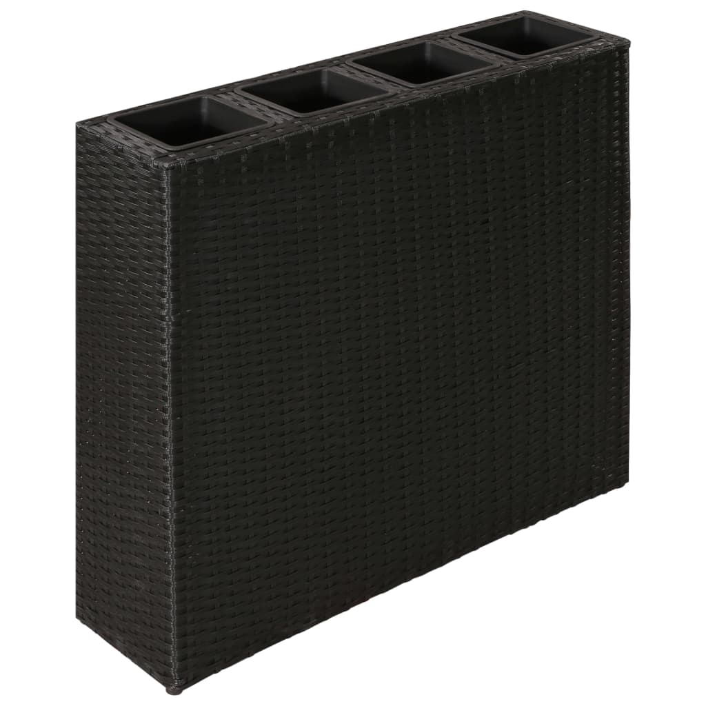 Garten-Hochbeet Mit 4 Töpfen 2 Stk. Poly Rattan