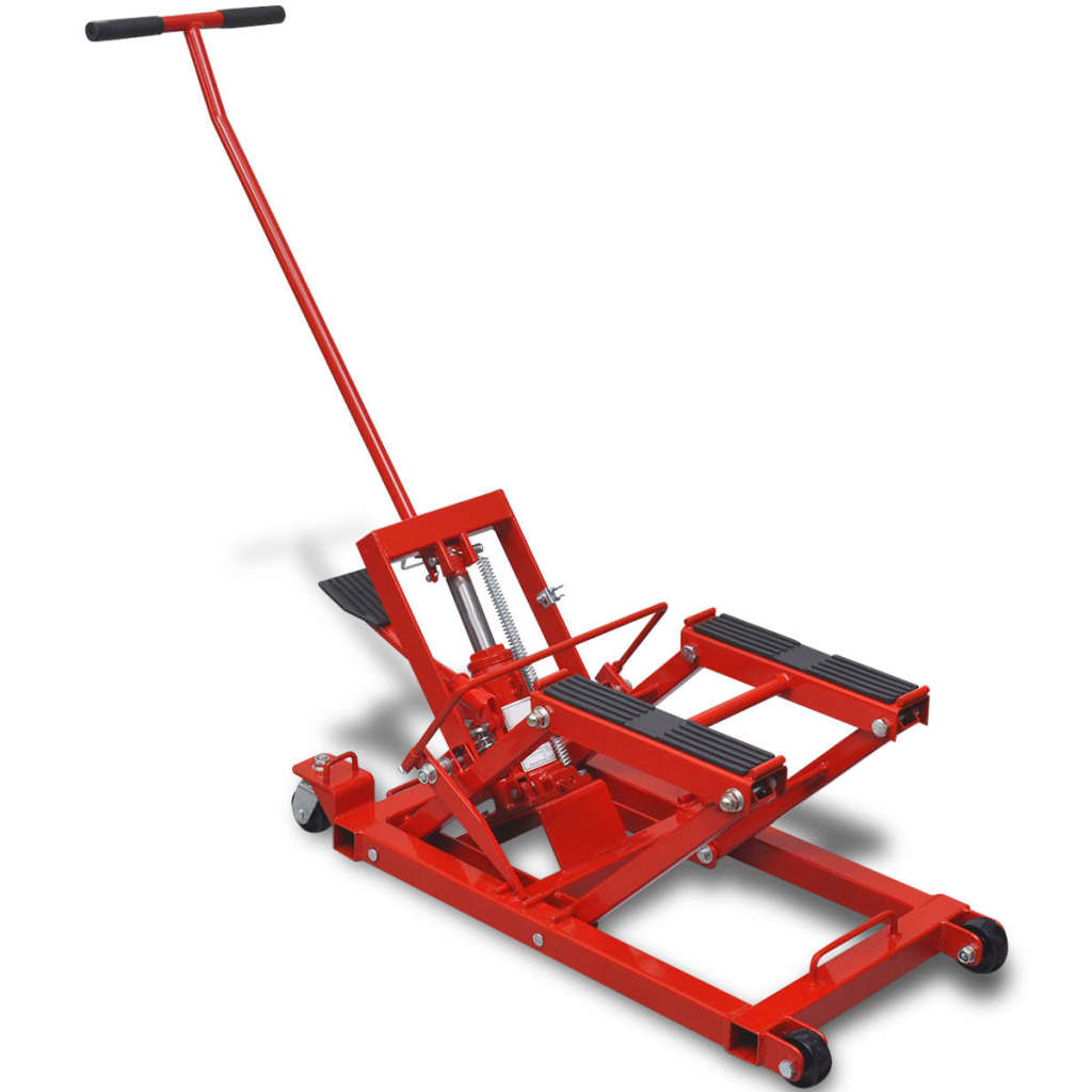 Hydraulische Motorrad-Hebebühne Atv 680 Kg Rot