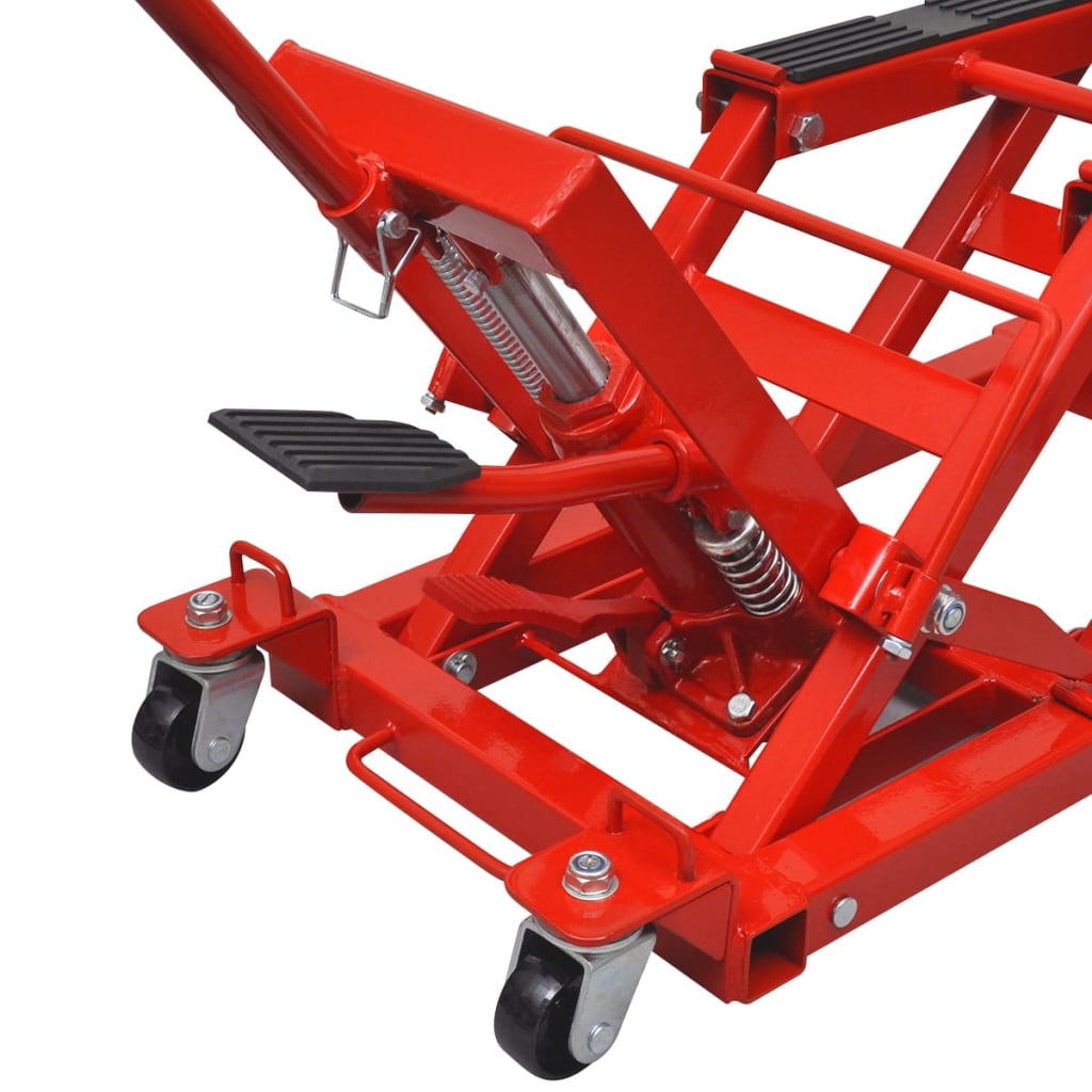Hydraulische Motorrad-Hebebühne Atv 680 Kg Rot