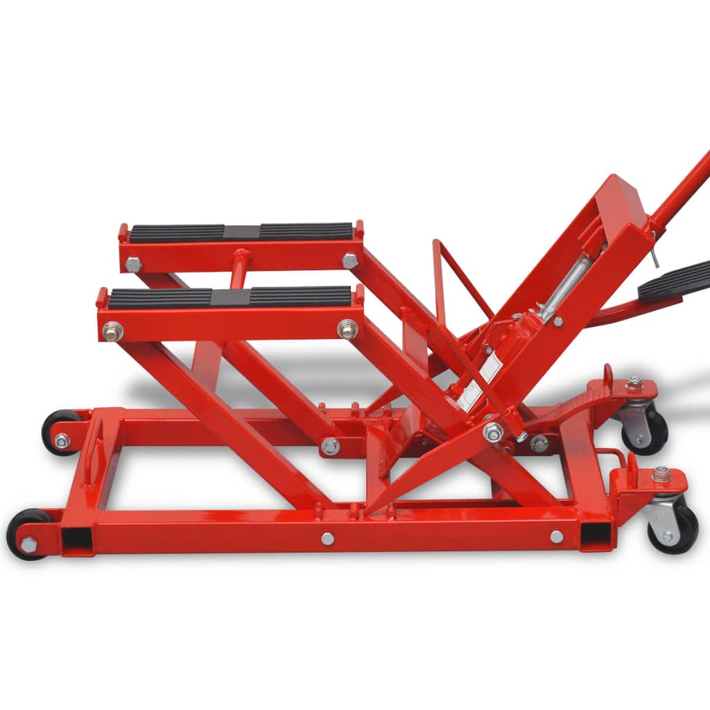 Hydraulische Motorrad-Hebebühne Atv 680 Kg Rot