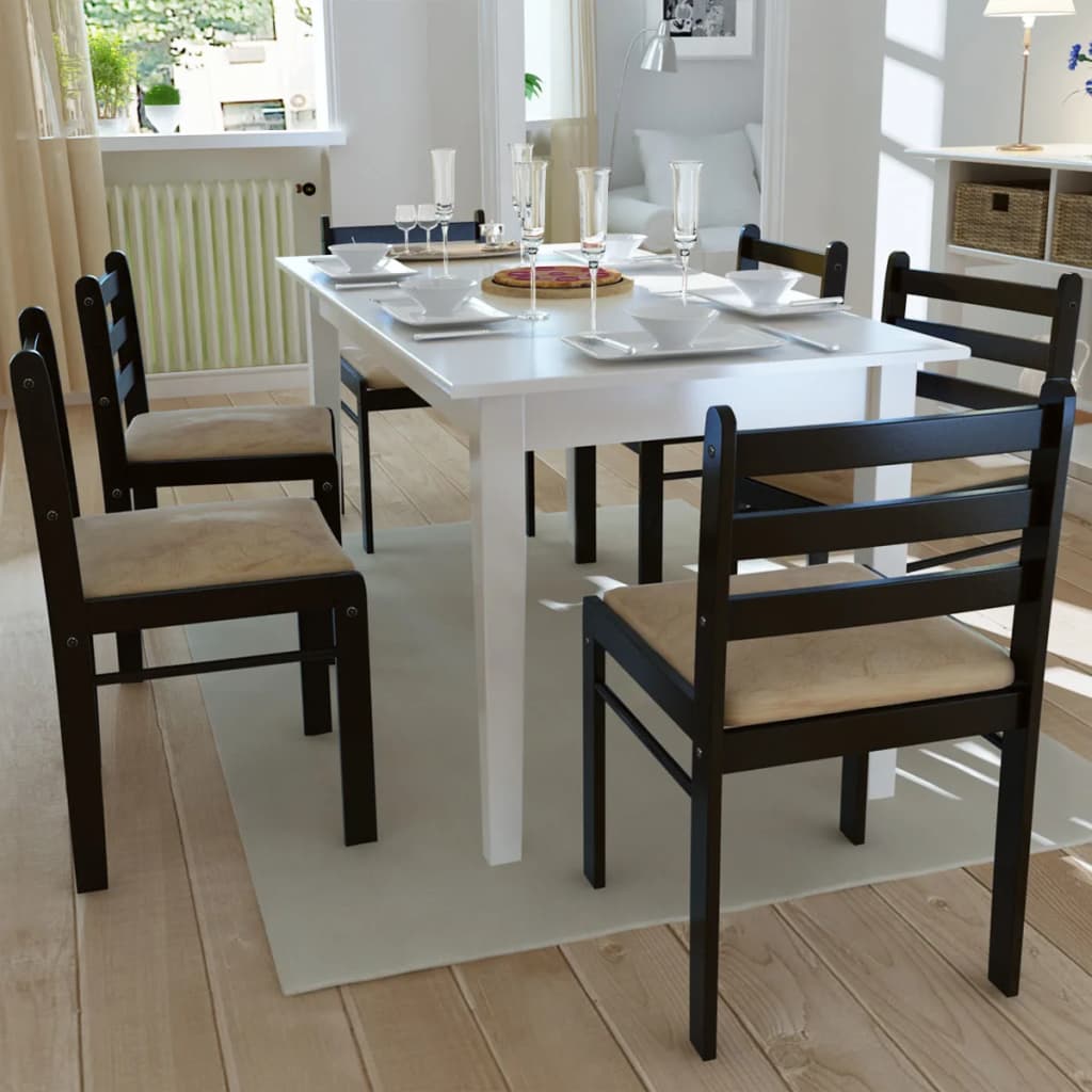 Esszimmerstühle 2 Stk. Massivholz Gummibaum Und Samt