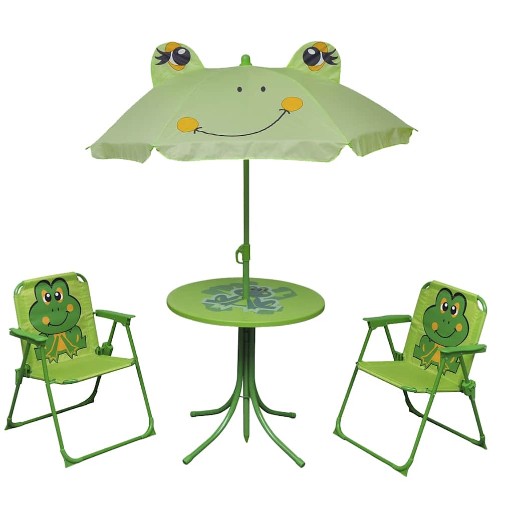 3-Tlg. Garten-Bistro-Set Für Kinder Mit Sonnenschirm