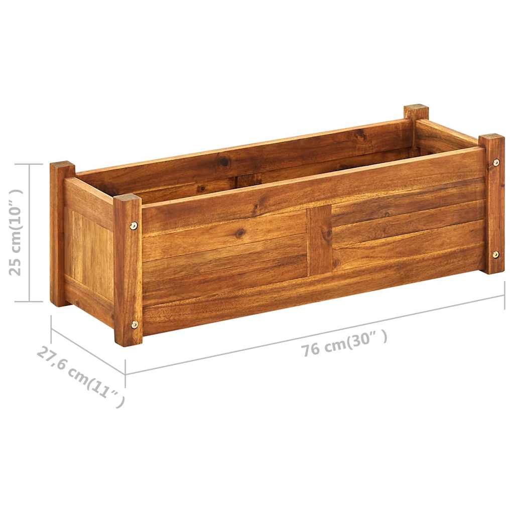 Garten-Hochbeet Akazienholz 76X27,6X25 Cm