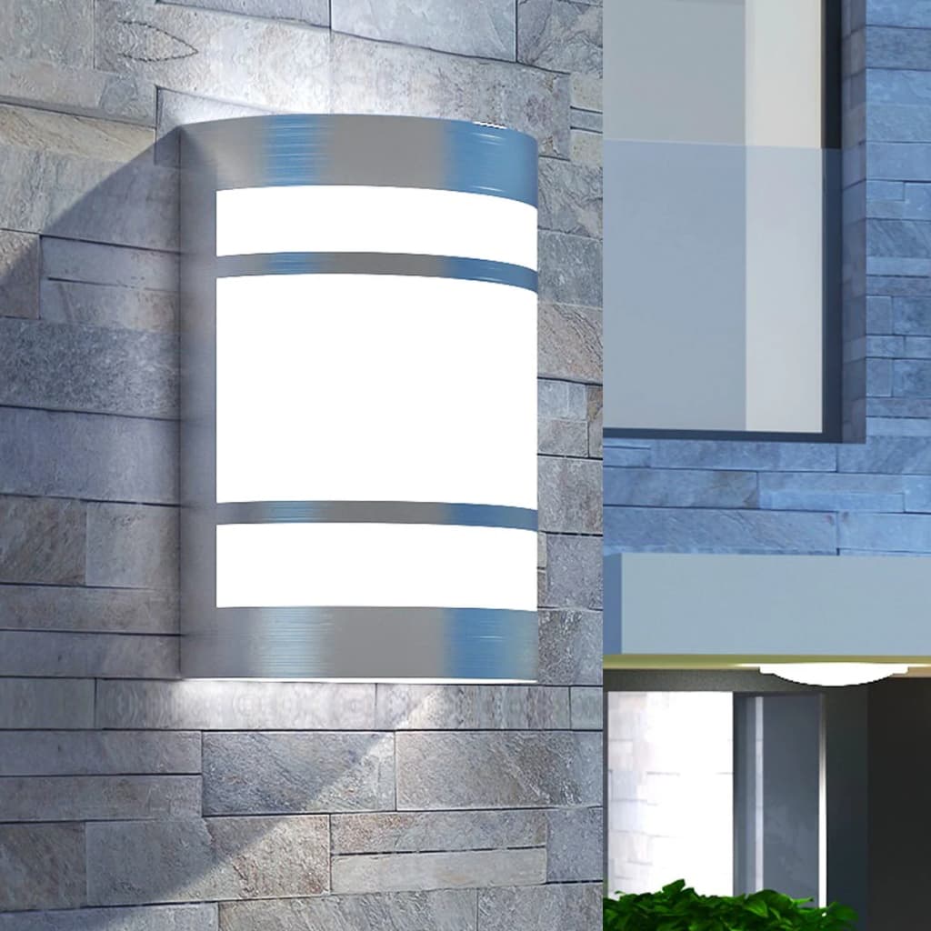 Außenwandlampe Edelstahl Silber