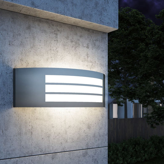 Außenwandlampe Edelstahl Schwarz
