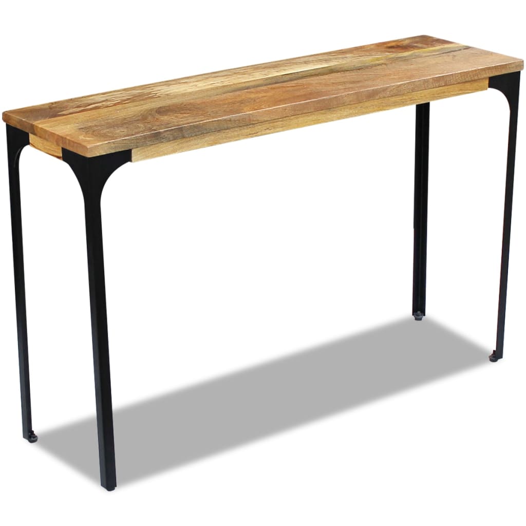 Konsolentisch 110X35X76 Cm Massivholz Mango Und Eisen