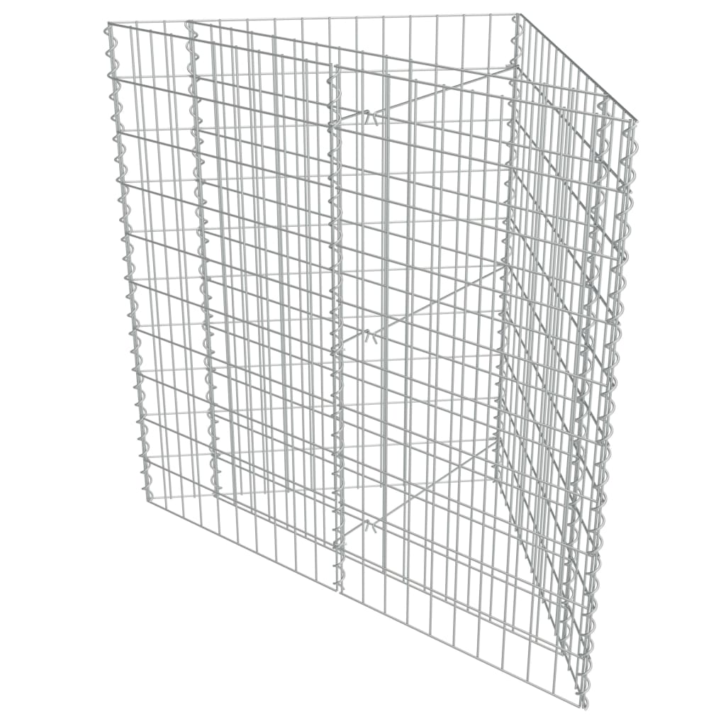 Gabionen-Hochbeet Verzinkter Stahl 75×75×50 Cm