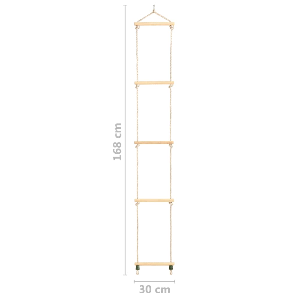 Kinder-Strickleiter Massivholz Und Pe 30X168 Cm