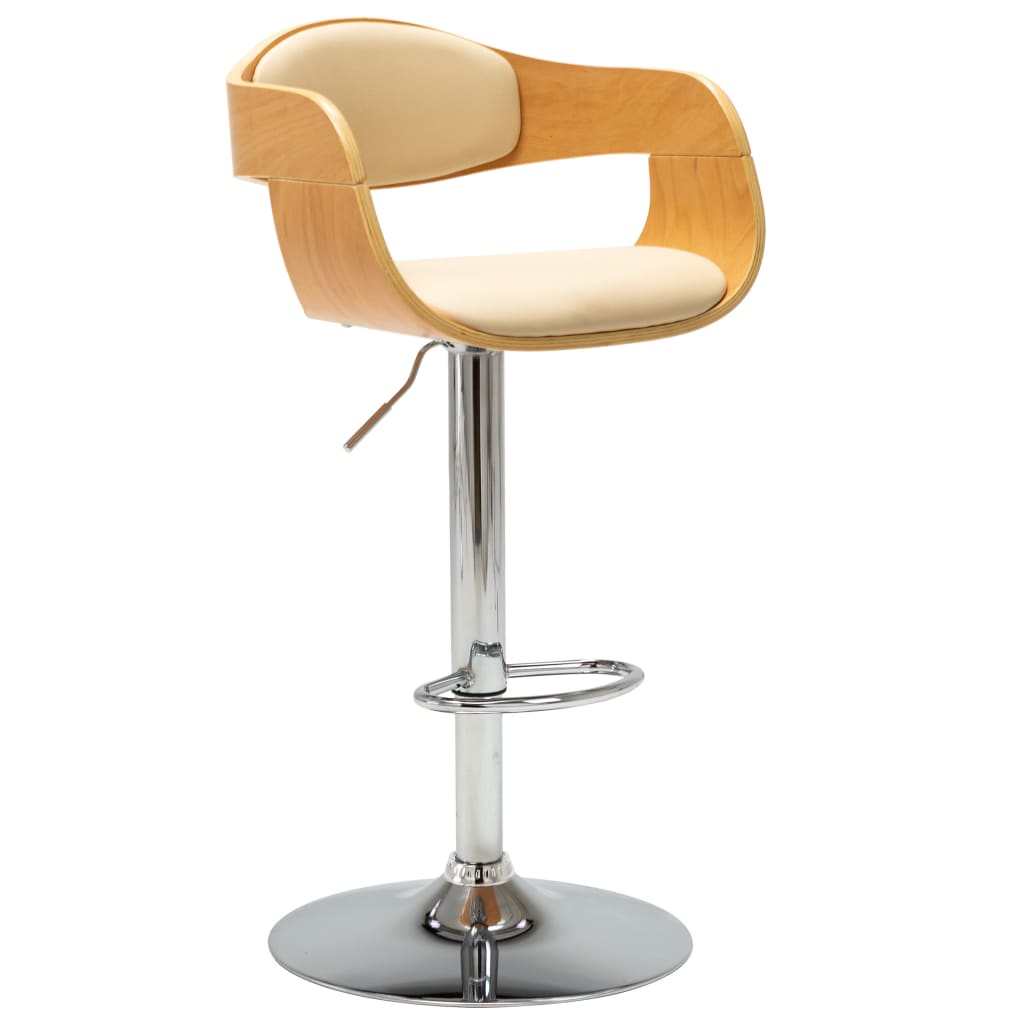 Barhocker 2 Stk. Bugholz Und Stoff