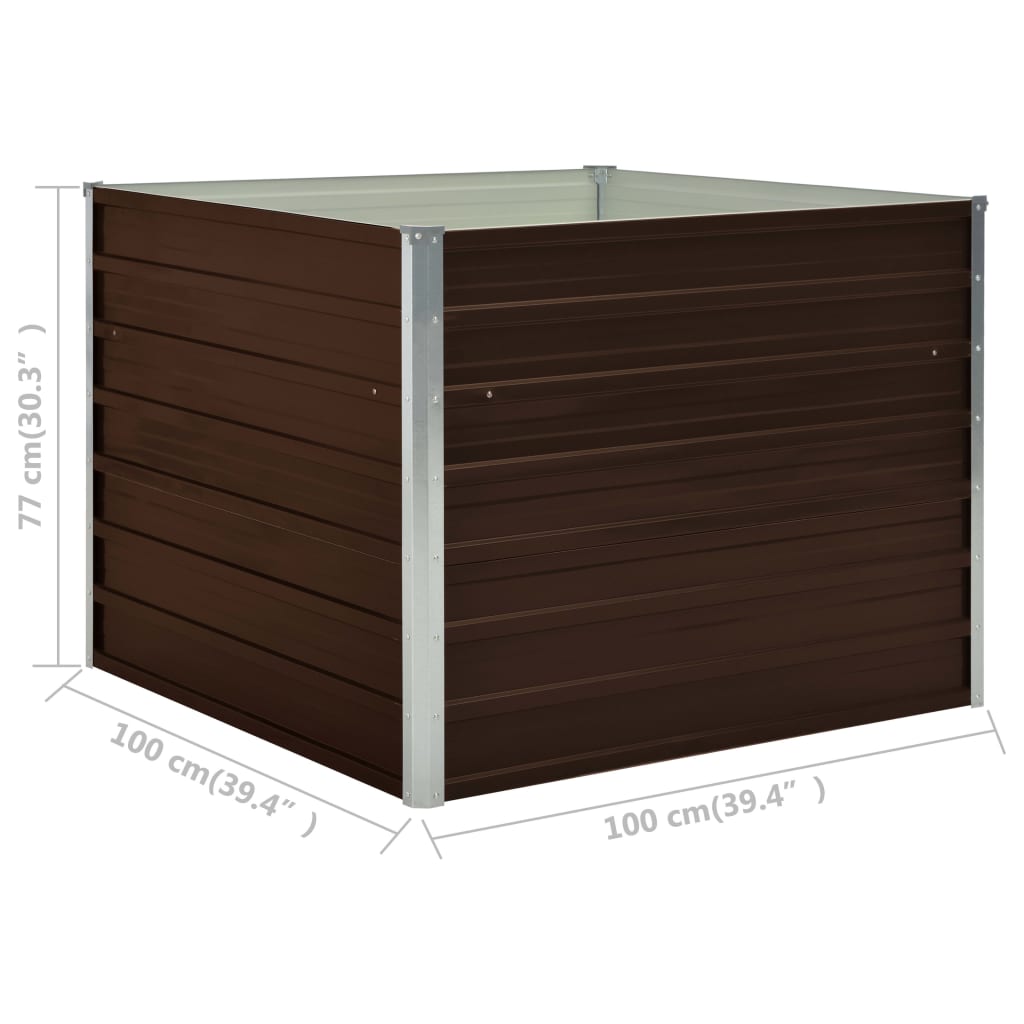 Hochbeet 100 X 100 X 77 Cm Verzinkter Stahl