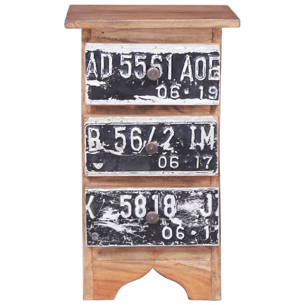 Nachttisch 30X30X51 Cm Altholz Massiv