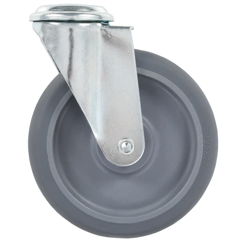 8 Stk. Lenkrollen Mit Bolzenloch 125 Mm