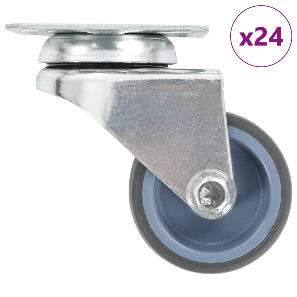 16 Stk. Lenkrollen Mit Zwillingsrad 50 Mm