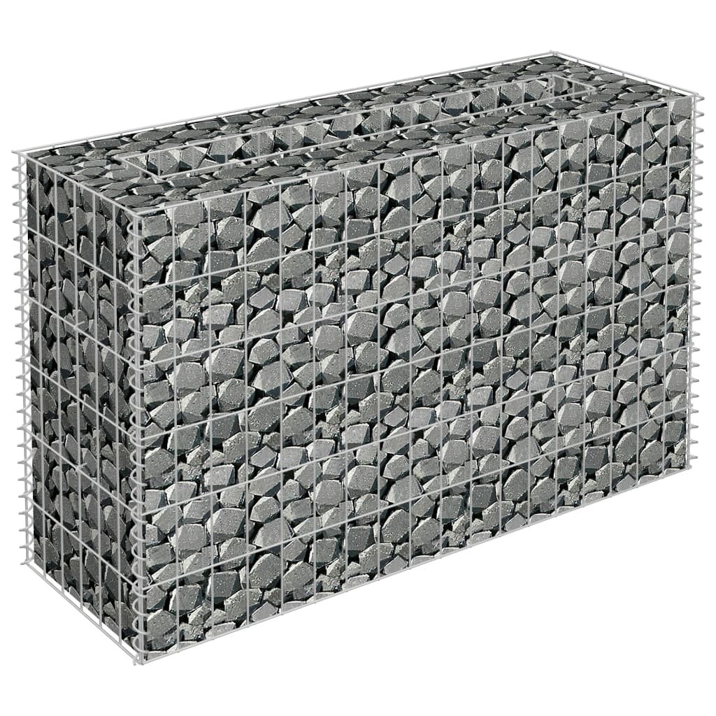 Gabionen-Hochbeet Verzinkter Stahl 90×30×60 Cm