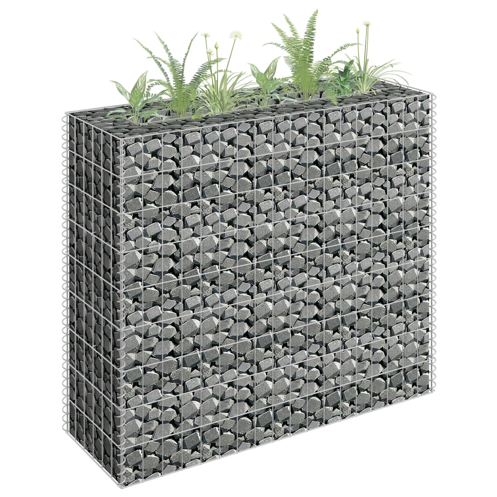 Gabionen-Hochbeet Verzinkter Stahl 90×30×60 Cm