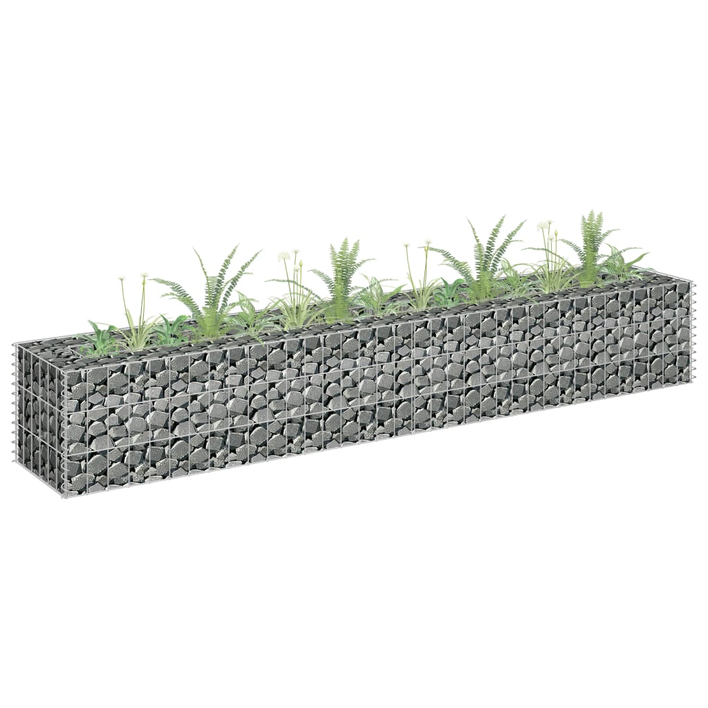 Gabionen-Hochbeet Verzinkter Stahl 90×30×60 Cm