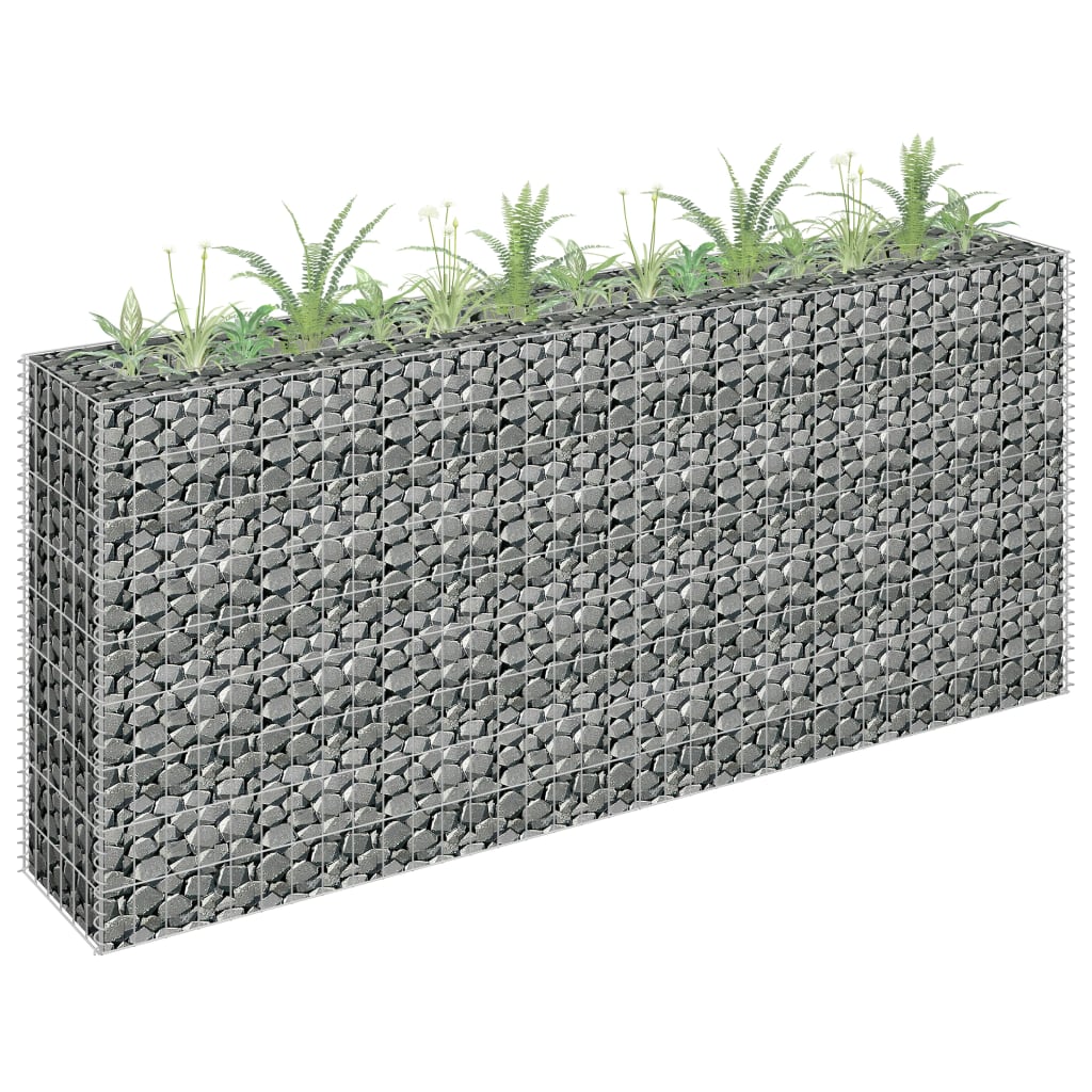 Gabionen-Hochbeet Verzinkter Stahl 90×30×60 Cm