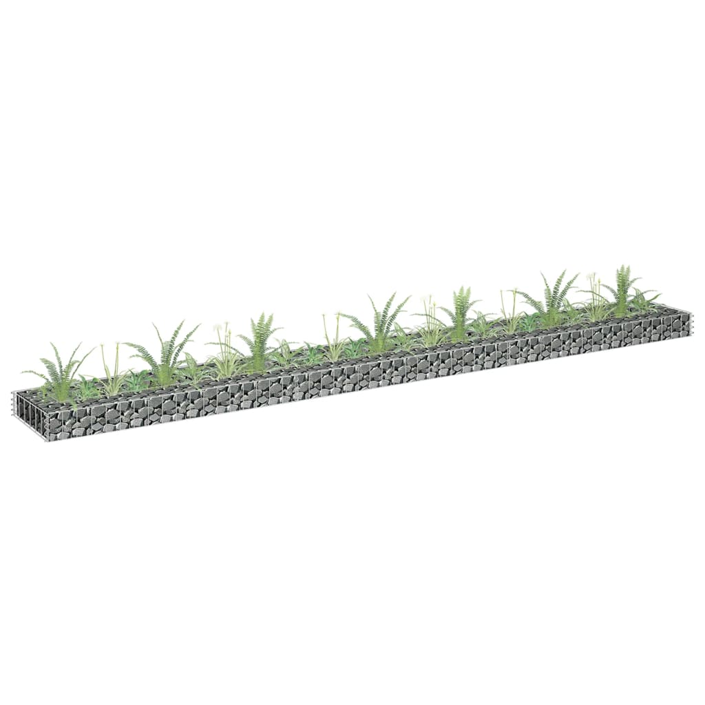 Gabionen-Hochbeet Verzinkter Stahl 90×30×60 Cm