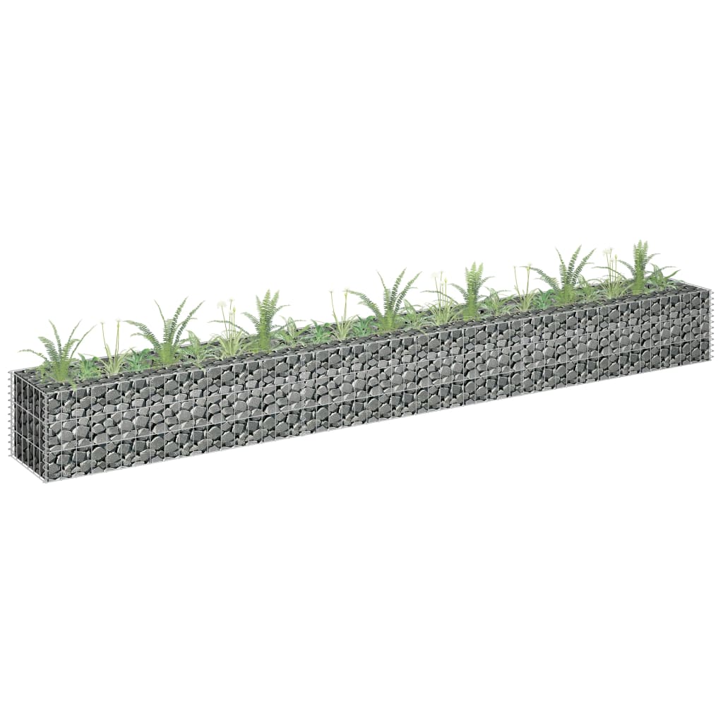 Gabionen-Hochbeet Verzinkter Stahl 90×30×60 Cm