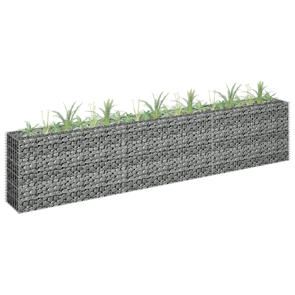 Gabionen-Hochbeet Verzinkter Stahl 90×30×60 Cm