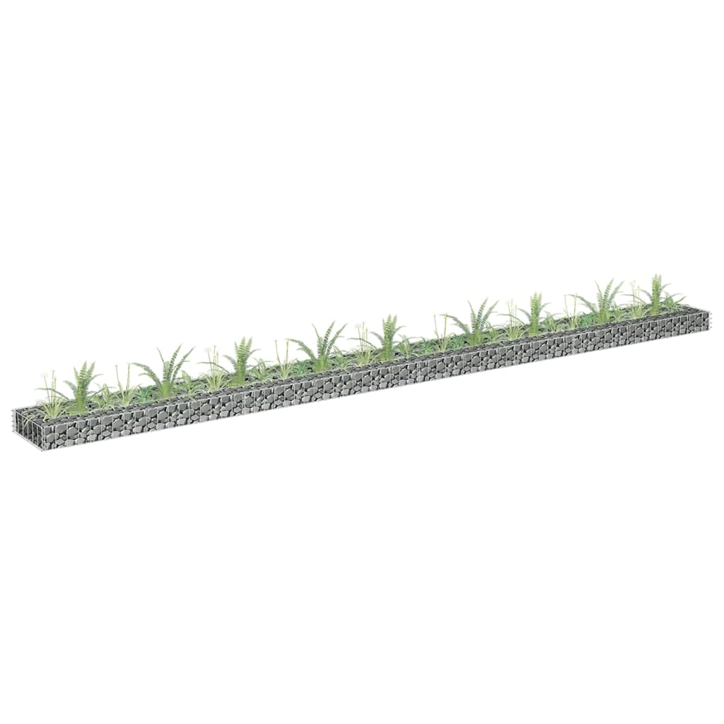 Gabionen-Hochbeet Verzinkter Stahl 90×30×60 Cm