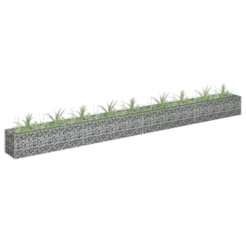 Gabionen-Hochbeet Verzinkter Stahl 90×30×60 Cm