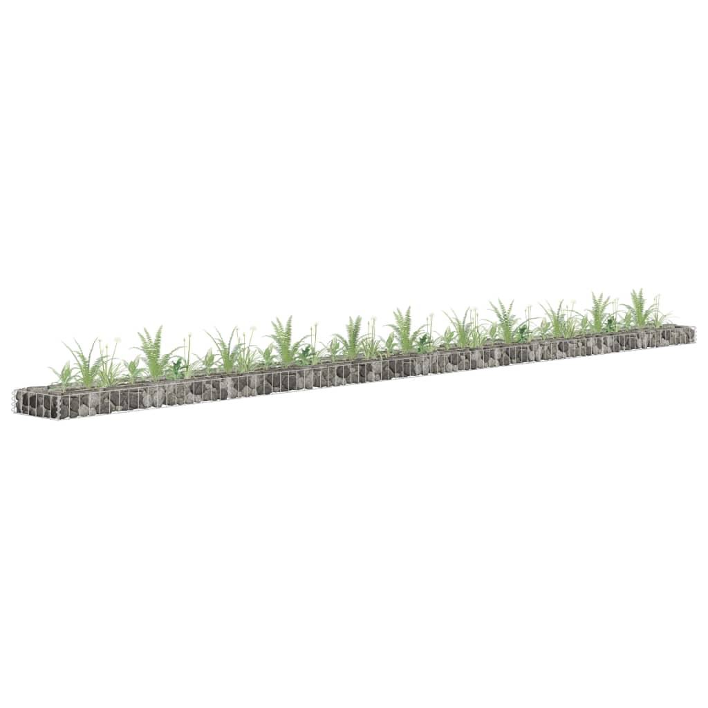 Gabionen-Hochbeet Verzinkter Stahl 90×30×60 Cm