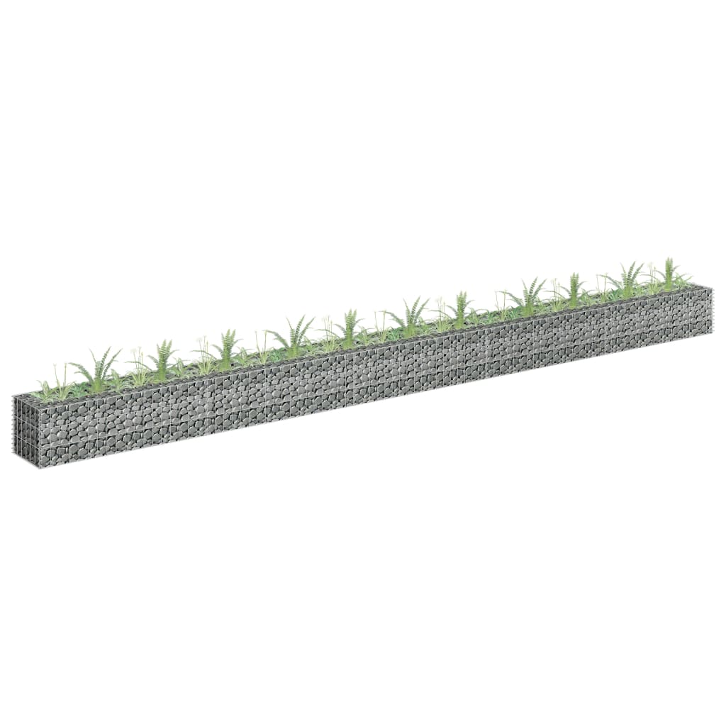 Gabionen-Hochbeet Verzinkter Stahl 90×30×60 Cm