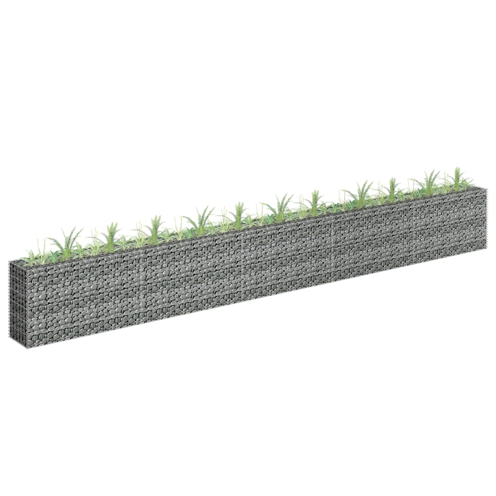 Gabionen-Hochbeet Verzinkter Stahl 90×30×60 Cm